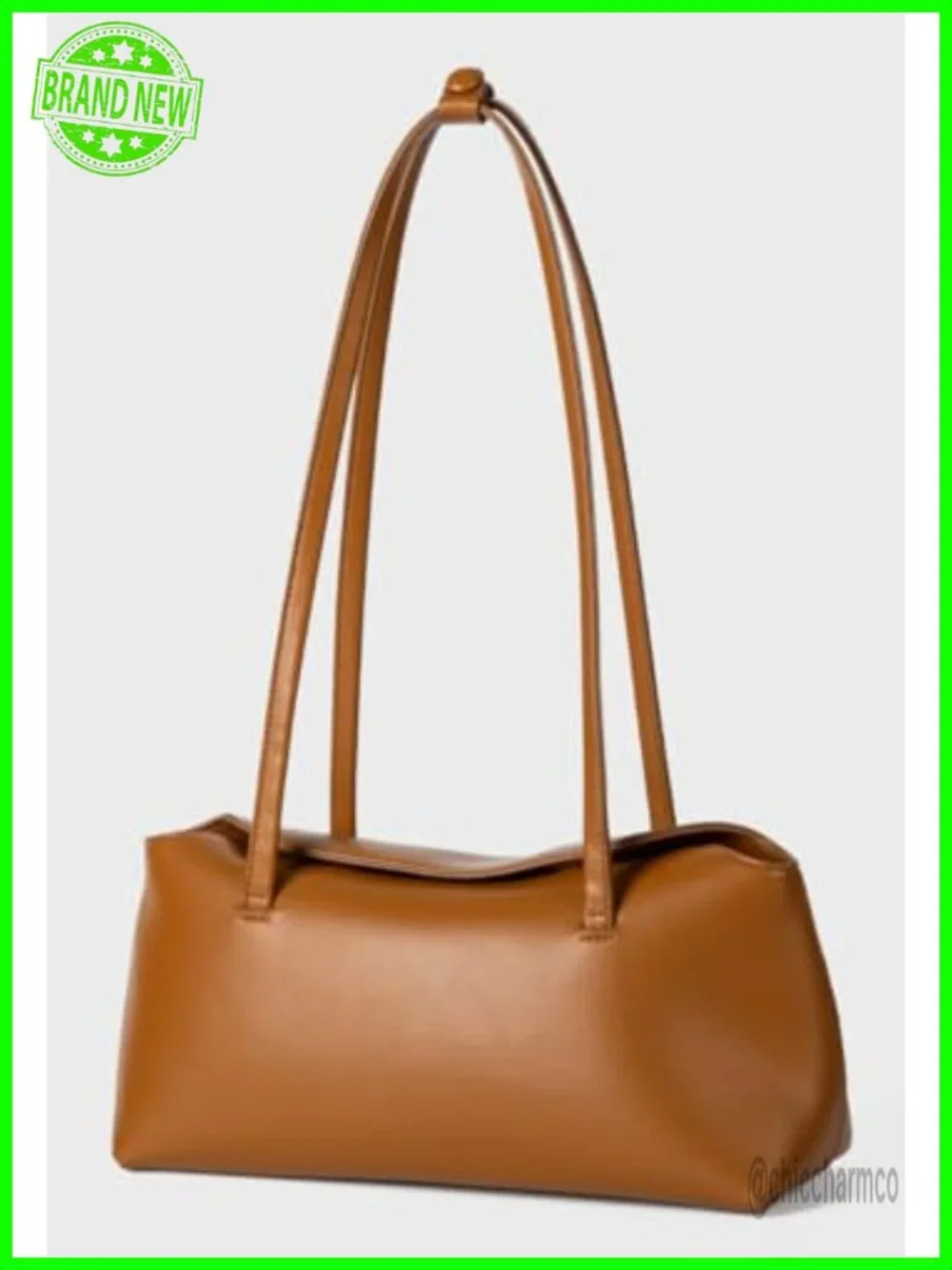 Slouchy PU Leather Hobo Bag Cute Crescent Crossbody Purse Travel Tote Handbag